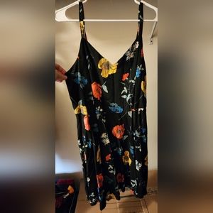 Black floral summer dress